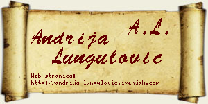 Andrija Lungulović vizit kartica